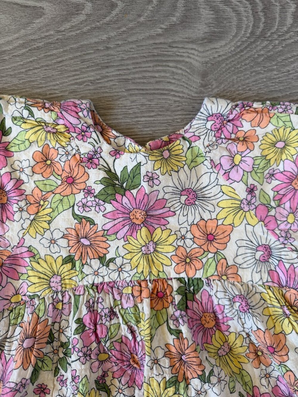 Zara Girls Floral Puff Sleeve Dress Size 4-5 Years 110cm - Picture 3 of 9